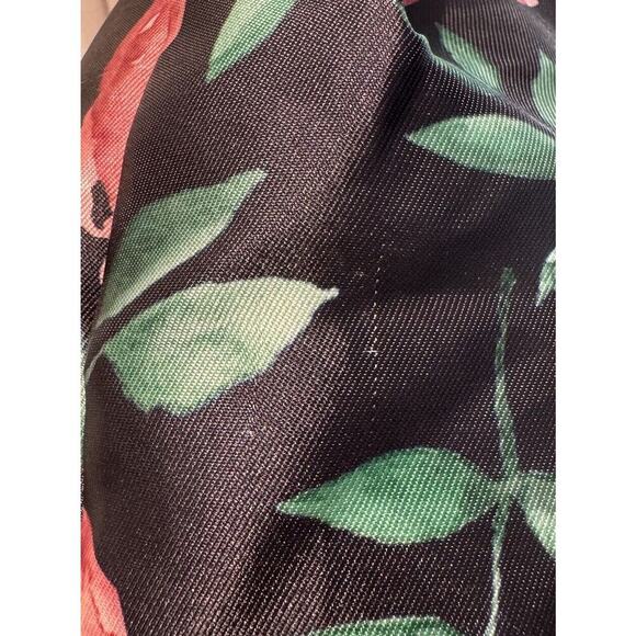 Mama Luma Girls Size 3 4 Black Floral Print Dress Bow Wedding Lacivert Party - Picture 11 of 11